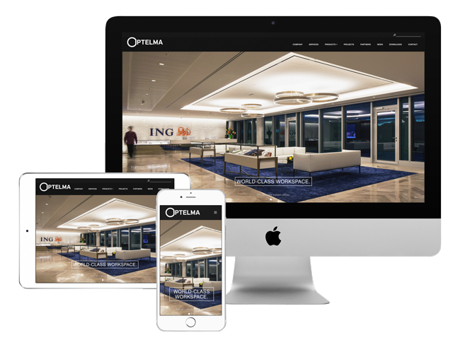 Optelma Lighting Custom Built Responsive Website Design With CMS