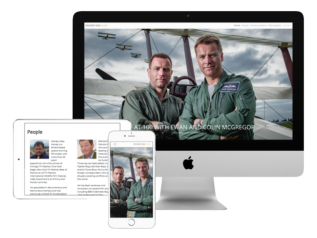 Proper Job Films Custom Built Responsive Website Design With CMS